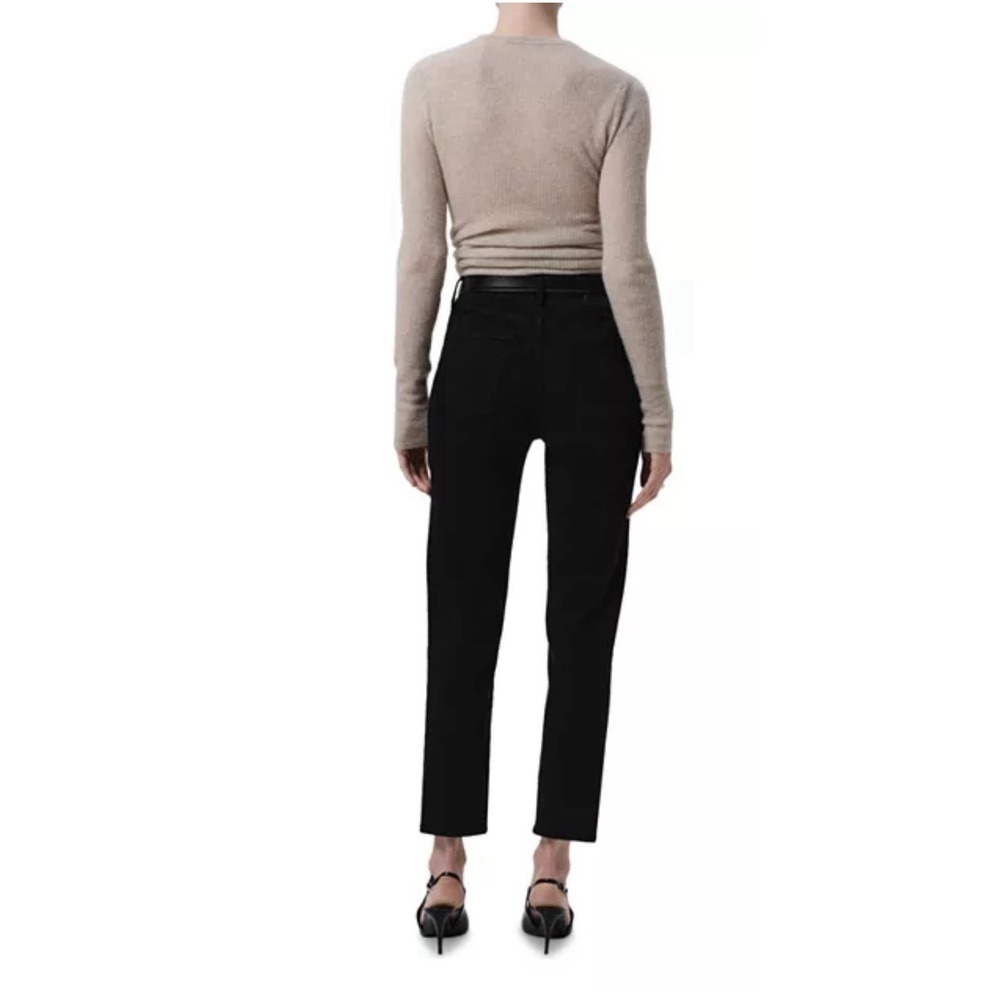 Citizens of Humanity Caia Black High Rise Straight  Premium Denim‎ Jeans 25 $228 - Picture 3 of 10